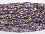 Chevron Amethyst Beads, 4mm (4.7mm) Round-Gems: Round & Faceted-BeadBeyond