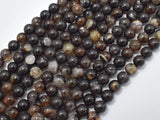 Brown Fire Agate, 6mm (6.3mm)-Agate: Round & Faceted-BeadBeyond