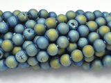 Druzy Agate Beads, Blue Geode Beads, Approx 8 mm(8.4mm) Round-Agate: Round & Faceted-BeadBeyond