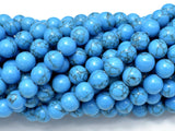 Howlite Turquoise Beads, Blue, 8mm Round Beads-Gems: Round & Faceted-BeadBeyond