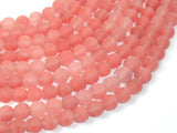 Matte Cherry Quartz Beads, 8mm (8.5mm) Round Beads-Gems: Round & Faceted-BeadBeyond