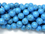 Howlite Turquoise Beads, Blue, 12mm Round Beads-Gems: Round & Faceted-BeadBeyond