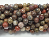Petrified Wood, 8mm (8.5mm) Round-Gems: Round & Faceted-BeadBeyond