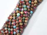 Impression Jasper-Red & Blue 6mm Round-BeadBeyond