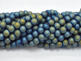Druzy Agate Beads, Blue Gold Geode Beads, 6mm (6.4mm)-Gems: Round & Faceted-BeadBeyond