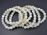 Moonstone Beads, Light Gray Moonstone Bracelet, 8mm Round Beads-Gems: Round & Faceted-BeadBeyond