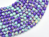 Impression Jasper-Blue & Purple 6mm Round-BeadBeyond