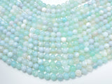 Banded Agate Beads, Striped Agate, Light Blue, 8mm Round Beads-Agate: Round & Faceted-BeadBeyond