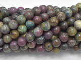 Ruby Apatite, Ruby in Kyanite, 8mm Round Beads-BeadBeyond