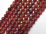Jade - Orange, Red, 8mm Round-BeadBeyond