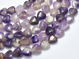Amethyst 12mm Heart Beads, 15 Inch-BeadBeyond