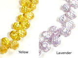 CZ bead, 4 x 6 mm Faceted Teardrop-Cubic Zirconia-BeadBeyond