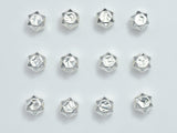 1pc 925 Sterling Silver Astrology Sign Beads, 7.8mm, Hexagon Beads, Zodiac Sign Beads, Big Hole 2.8mm-BeadBeyond