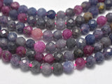 Blue Sapphire, Ruby, 3mm (3.3mm) Micro Faceted Round-Gems: Round & Faceted-BeadBeyond
