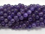Amethyst Beads, Round, 8mm (8.5mm), 15.5 Inch-BeadBeyond