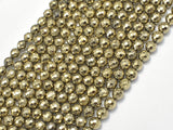 Hematite-Light Gold, Pyrite Color, 6mm Faceted Round-Gems: Round & Faceted-BeadBeyond
