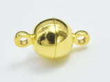 10pcs 10mm Magnetic Ball Clasp-Gold, Plated Brass-Metal Findings & Charms-BeadBeyond