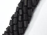 Raw Black Tourmaline, 9x(11-14)mm, Faceted Tube-BeadBeyond