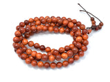 Dragon Blood Wood Beads, 8mm Round Beads, 35 Inch-Wood-BeadBeyond