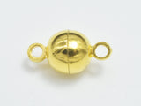 10pcs 8mm Magnetic Ball Clasp-Gold, Plated Brass-Metal Findings & Charms-BeadBeyond
