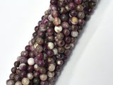 Plum Blossom Tourmaline, 6mm, Round-BeadBeyond
