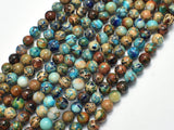 Impression Jasper- Blue 6mm Round-BeadBeyond