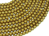 Hematite Beads-Gold, 6mm Round Beads-Gems: Round & Faceted-BeadBeyond
