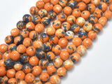 Rain Flower Stone, Orange, 8mm Round Beads-Gems: Round & Faceted-BeadBeyond