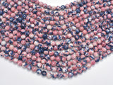 Rain Flower Stone, Pink, Gray, 6mm Round Beads-Gems: Round & Faceted-BeadBeyond
