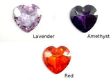 CZ beads, 16x16mm Faceted Heart-Cubic Zirconia-BeadBeyond