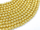 Lava-Gold Plated, 6mm (6.7mm) Round-Gems: Round & Faceted-BeadBeyond