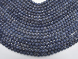 Blue Sapphire Beads, 5mm (5.3mm) Faceted Round, 18 Inch-Gems: Round & Faceted-BeadBeyond