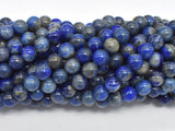 Natural Lapis Lazuli, Blue 6mm Round Beads-BeadBeyond
