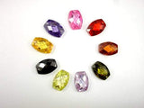 CZ beads,12x17mm Faceted Flat Barrel-Cubic Zirconia-BeadBeyond