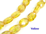 CZ beads, Faceted Oval, 6x8mm-Cubic Zirconia-BeadBeyond