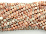 Matte Red Line Jasper, 4mm, Round Beads-BeadBeyond