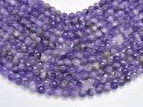Amethyst, Dog Tooth Amethyst, 8mm, Faceted Round-BeadBeyond