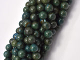 Green Wood Jasper Beads, 8mm (8.3mm)-Gems: Round & Faceted-BeadBeyond