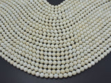Ivory Jade Beads, 6mm (6.3mm)-Gems: Round & Faceted-BeadBeyond