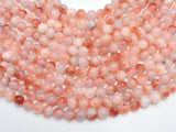 Jade - Peach White 8mm Round-BeadBeyond