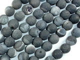 Druzy Agate Beads, Geode Beads, Black, 10mm(10.6mm) Round-Agate: Round & Faceted-BeadBeyond
