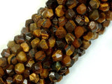 Tiger Eye, Round, 6mm, Star Cut Faceted Round-Gems: Round & Faceted-BeadBeyond
