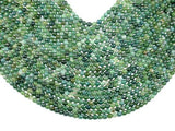 Moss Agate Beads, 6mm Faceted Round Beads, 15 Inch-Gems: Round & Faceted-BeadBeyond