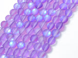 Matte Mystic Aura Quartz-Purple, 8mm (8.5mm) Round-Gems: Round & Faceted-BeadBeyond