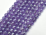 Mystic Coated Amethyst 8mm Faceted Round-BeadBeyond