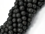 Black Lava Beads, Round, 8mm-Gems: Round & Faceted-BeadBeyond