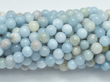 Aquamarine Beads, 6mm (6.5mm) Round Beads-Gems: Round & Faceted-BeadBeyond