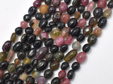 Watermelon Tourmaline, 6x8mm Nugget Beads, 15.5 Inch-BeadBeyond