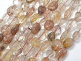 Copper Rutilated Quartz, Approx 6x9mm Nugget Beads, 15.5 Inch-Gems: Nugget,Chips,Drop-BeadBeyond