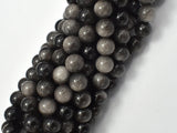 Silver Obsidian Beads, 8mm (8.4mm)-Gems: Round & Faceted-BeadBeyond